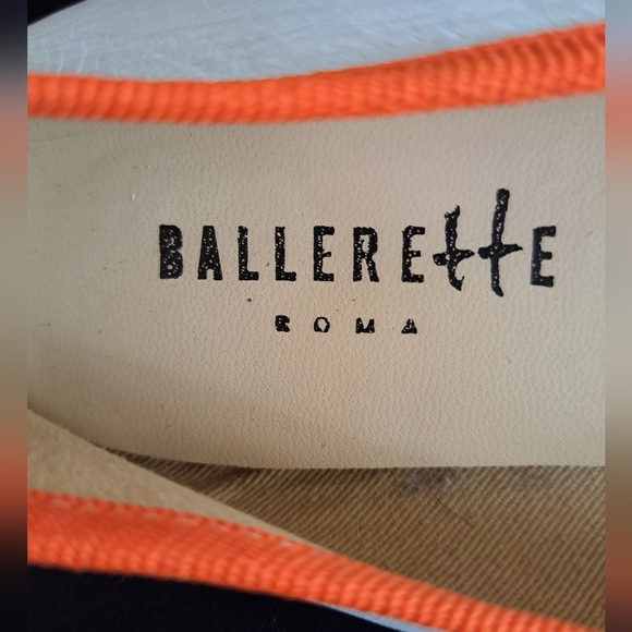 Ballerette COLONNA Leather Multicolor Toe Cap Ballet Flats - EU 37 / US 6.5 - Picture 10 of 13